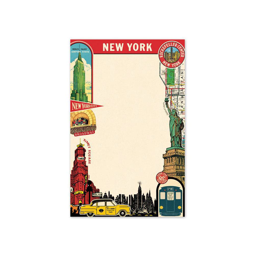 Fashion Accessories, Cavallini, Note Card, Art & School, Notepad, 100 Sheet, New York, 805650